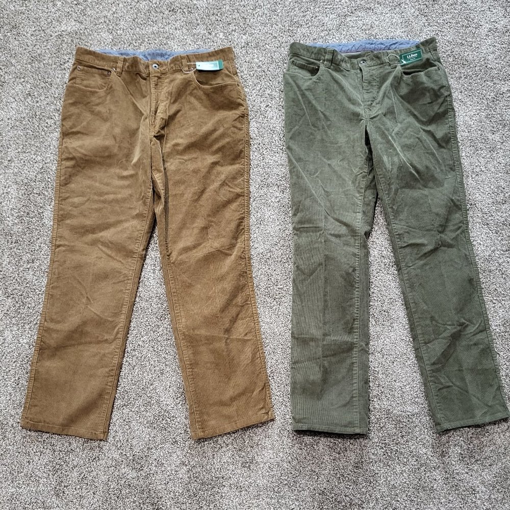 Men's - L.L. Bean - Cord Pants - Size - 35X32